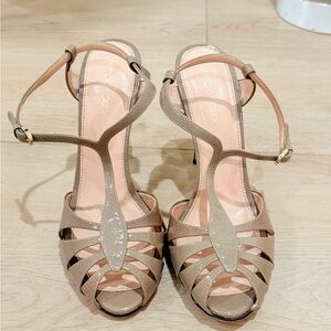 Sergio Rossi Beige Strappy Heels
